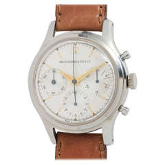 Retro Abercrombie & Fitch Stainless Steel Chronograph Wristwatch circa 1950s