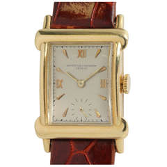 Vintage Vacheron & Constantin Yellow Gold Large Rectangular Wristwatch, circa 1950's