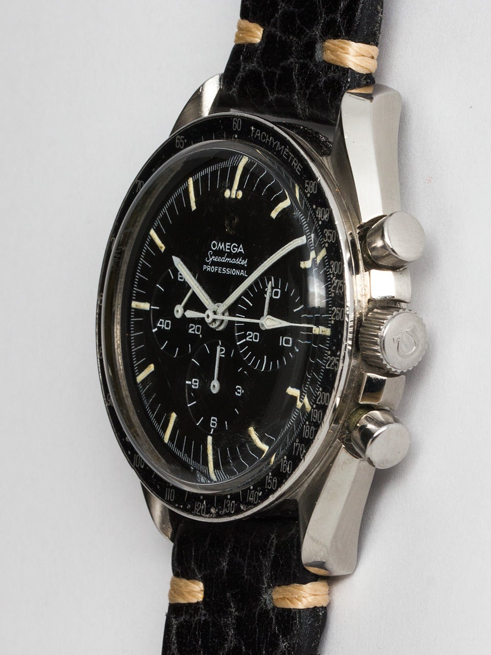 Omega Stainless Steel Speedmaster Professional Wristwatch In Excellent Condition In West Hollywood, CA