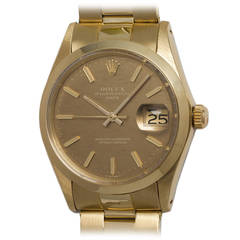 Rolex Yellow Gold Oyster Perpetual Date Wristwatch Ref 1501