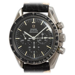 Retro Omega Stainless Steel Speedmaster Professional Wristwatch