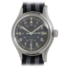 Retro Hamilton Stainless Steel Military Wristwatch circa 1970s