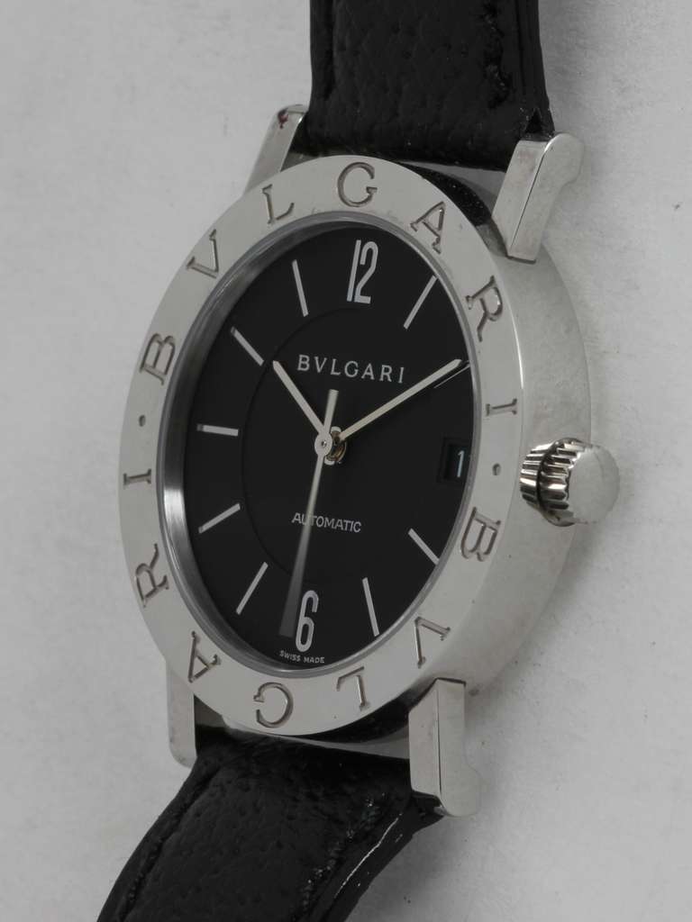 Bulgari Stainless Steel Automatic Wristwatch circa 2000 In Excellent Condition In West Hollywood, CA