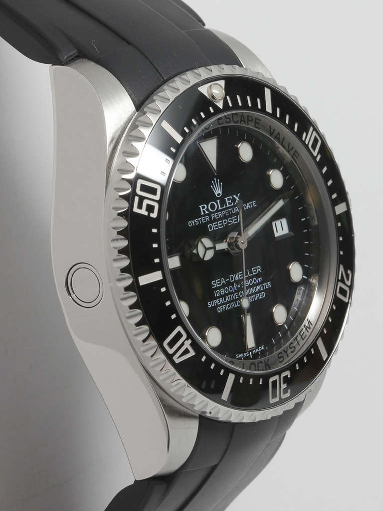 Rolex stainless steel Sea-Dweller Deep Sea Wristwatch Ref 116660 circa 2008 In New Condition In West Hollywood, CA