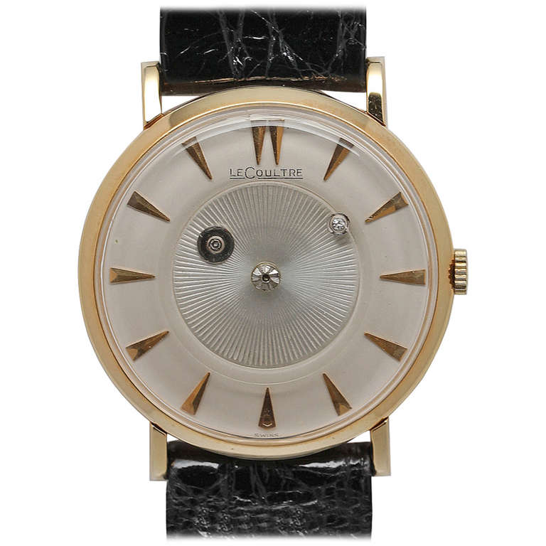 Jaeger-LeCoultre Yellow Gold Mystery Dial Wristwatch circa 1960s