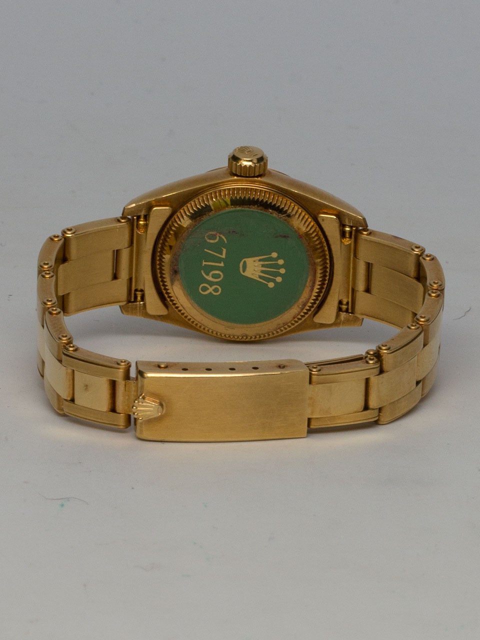 Women's Rolex Lady's Yellow Gold Oyster Perpetual Wristwatch Ref 67198 circa 1996
