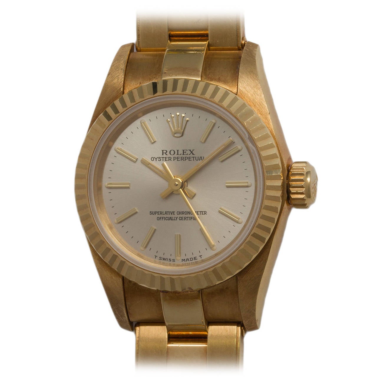 Rolex Lady's Yellow Gold Oyster Perpetual Wristwatch Ref 67198 circa 1996