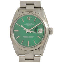 Vintage Rolex Stainless Steel Date Wristwatch with Custom-Colored Dial circa 1986