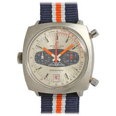 Breitling Stainless Steel Chrono-Matic Chronograph Wristwatch circa 1970s