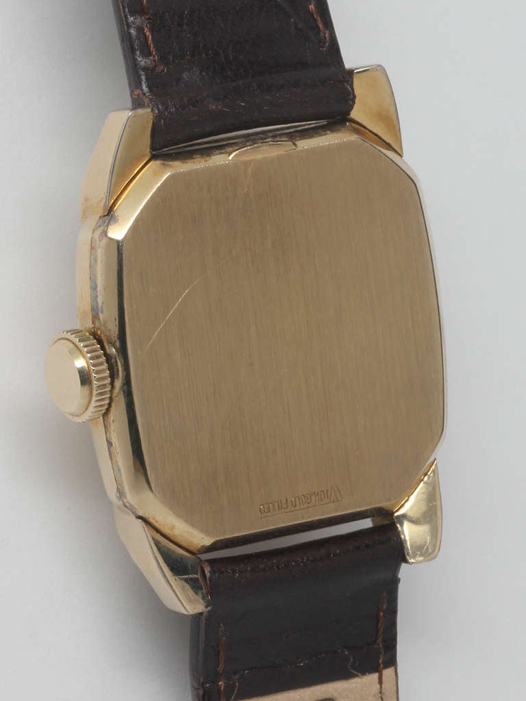 Hamilton Yellow Gold-Filled Dixon Wristwatch circa 1930s In Excellent Condition In West Hollywood, CA