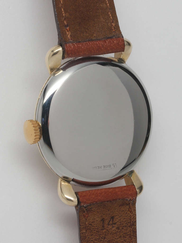 Women's or Men's Gruen Yellow Gold-Filled Veri-Thin Wristwatch circa 1950s