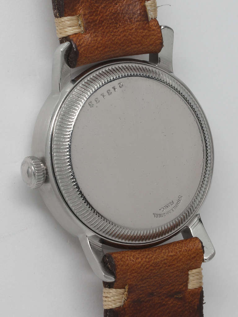 Women's or Men's Rolex Stainless Steel Athlete Wristwatch circa 1940's