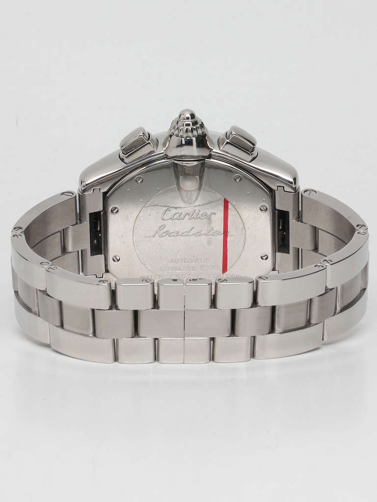Men's Cartier Stainless Steel Roadster Chronograph Wristwatch circa 2000s