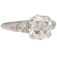 Vintage Art Deco Diamond Engagement Ring Platinum 2.05 Carat I/VS2, circa 1930s