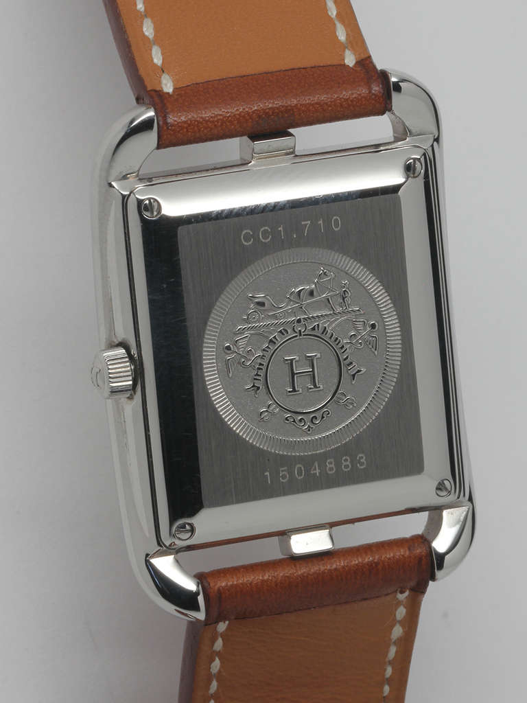 Men's Hermes Stainless Steel Man's Cape Cod Automatic Wristwatch circa 2000s