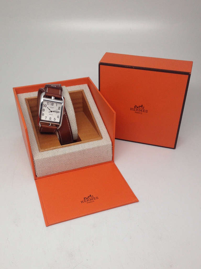 Hermes Stainless Steel Man's Cape Cod Automatic Wristwatch circa 2000s 2