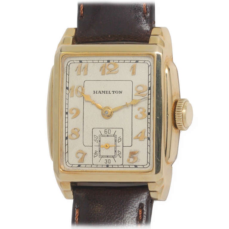 Hamilton Yellow Gold-Filled Dixon Wristwatch circa 1930s