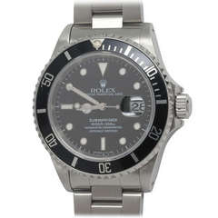 Retro Rolex Stainless Steel Submariner Wristwatch Ref 16610 circa 1997