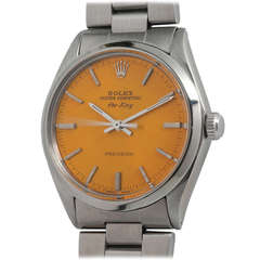 Rolex Stainless Steel Airking Wristwatch with Custom-Colored Dial circa 1977