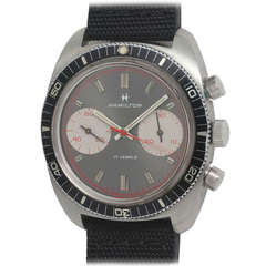 Used Hamilton Stainless Steel Chronograph Wristwatch circa 1970s