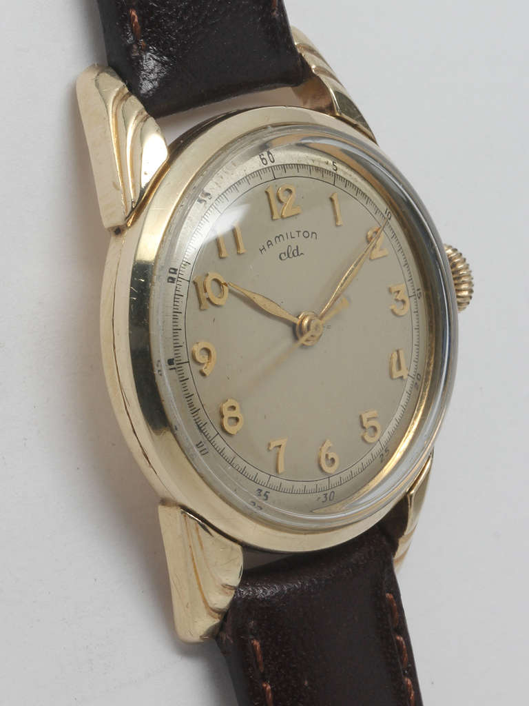Hamilton Yellow Gold-Filled CLD Model Wristwatch circa 1950 at 1stDibs ...