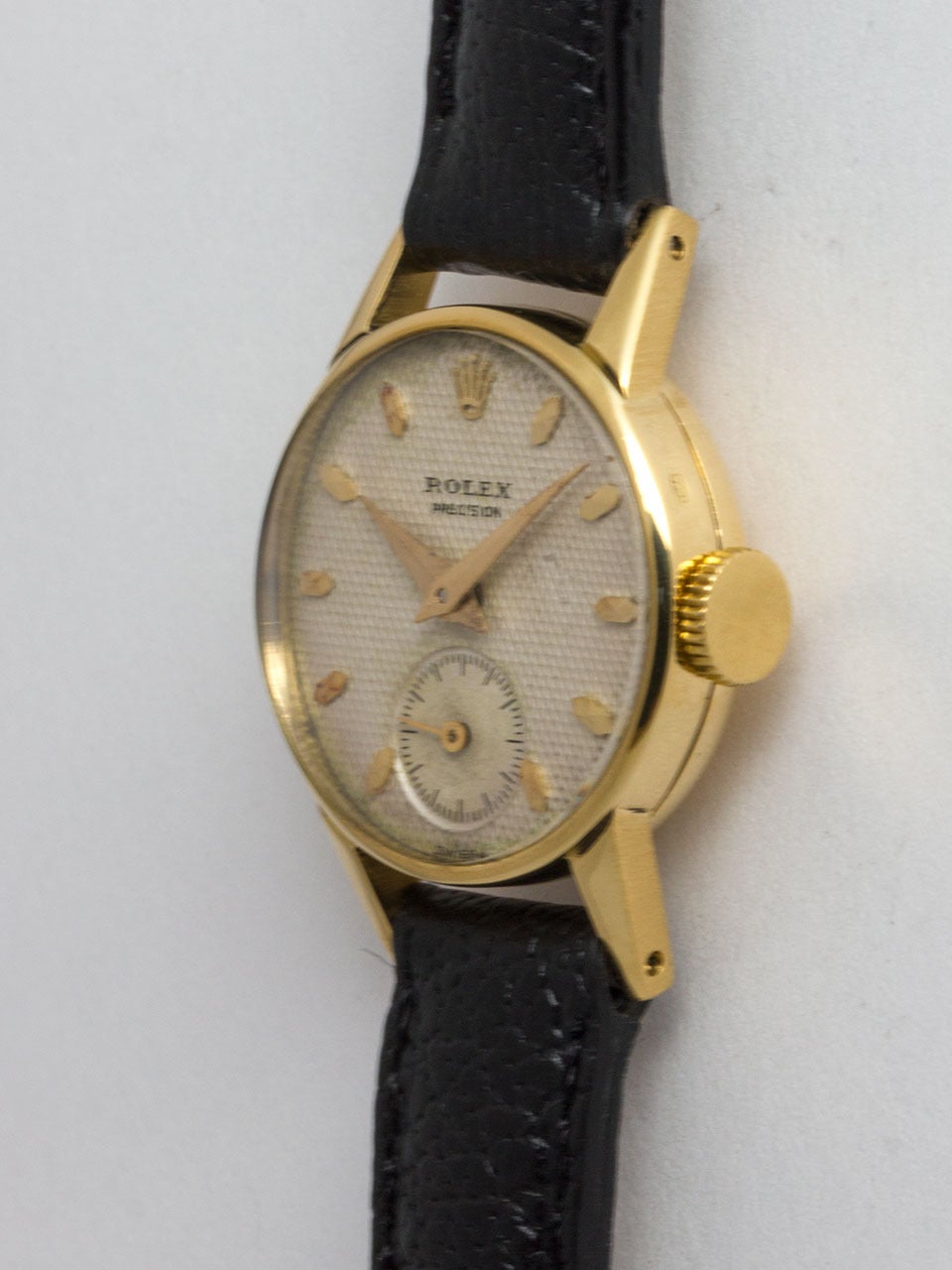 Rolex Lady's Yellow Gold Precision Wristwatch Ref 4779 In Good Condition In West Hollywood, CA