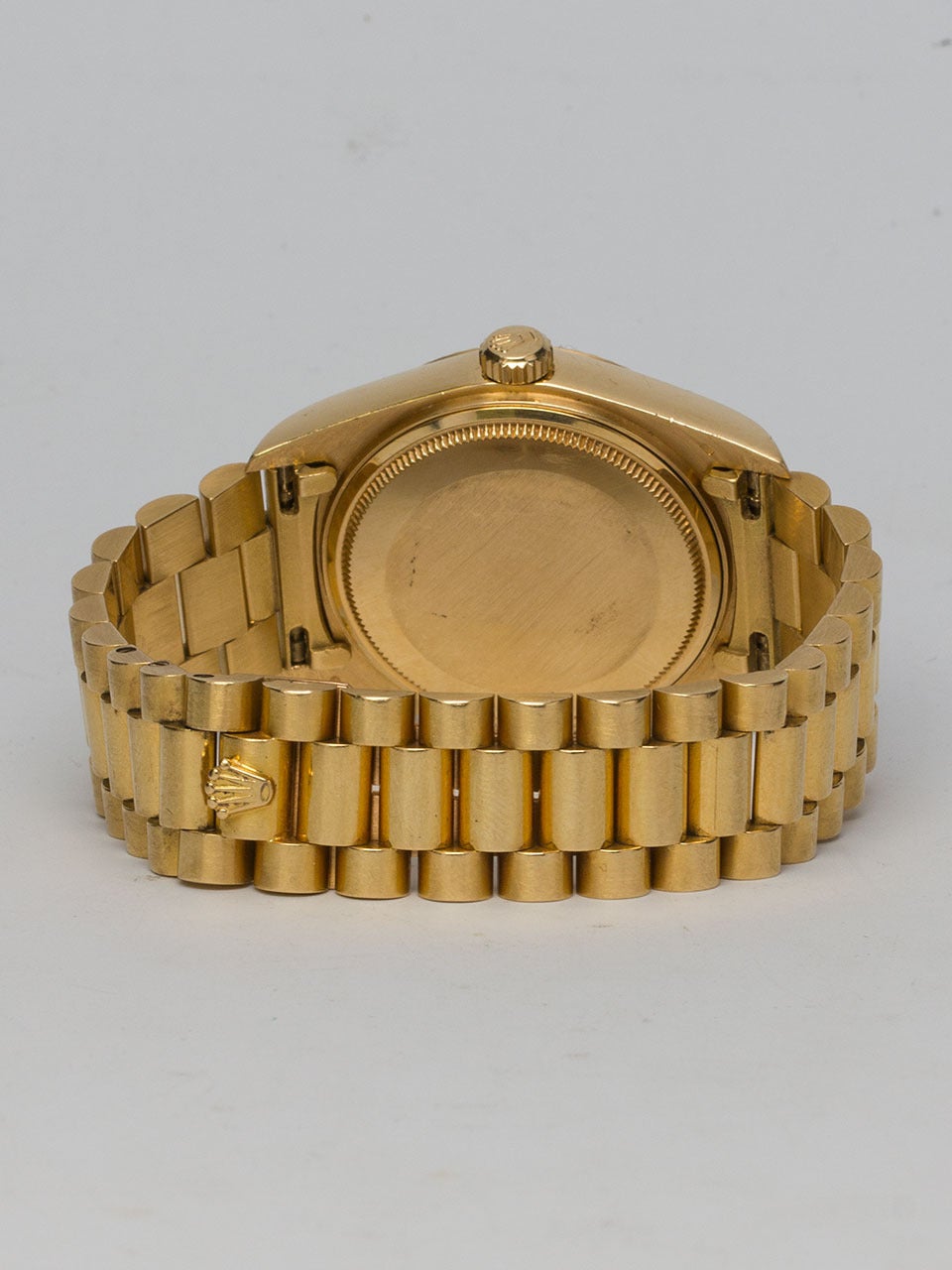 Women's or Men's Rolex Yellow Gold Day Date Wristwatch ref 18038