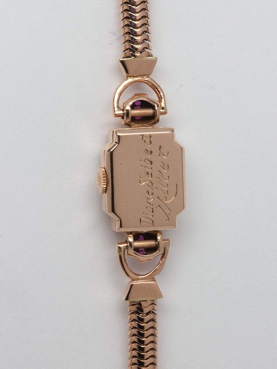 Nicolet Lady's Rose Gold Dress Wristwatch In Excellent Condition In West Hollywood, CA