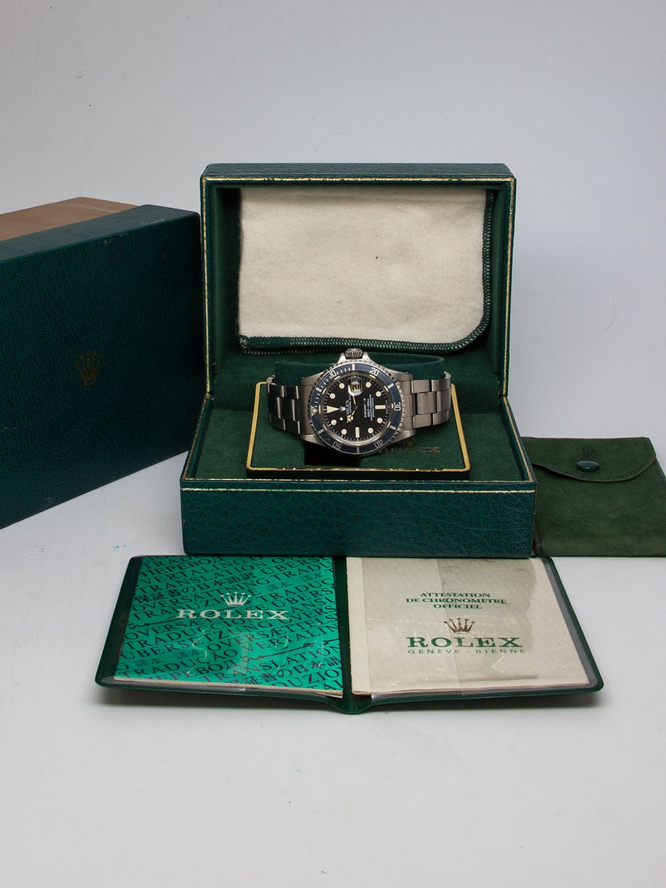 Rolex Stainless Steel Submariner Wristwatch ref 1680 with box and papers 1