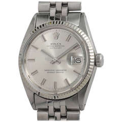 Rolex Stainless Steel "Fat Boy" Datejust Wristwatch Ref 1601 circa 1969