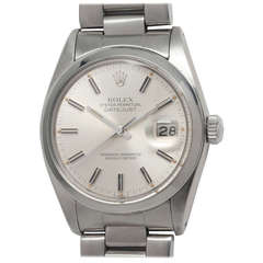 Rolex Stainless Steel "Fat Boy" Datejust Wristwatch Ref 16030 circa 1979