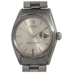 Vintage Rolex Stainless Steel Oyster Perpetual Date Wristwatch Ref 1500 circa 1963
