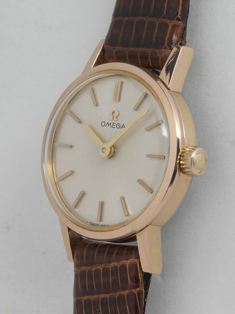 Omega Lady's Yellow Gold-Filled and Stainless Steel Wristwatch circa 1960s In Excellent Condition In West Hollywood, CA