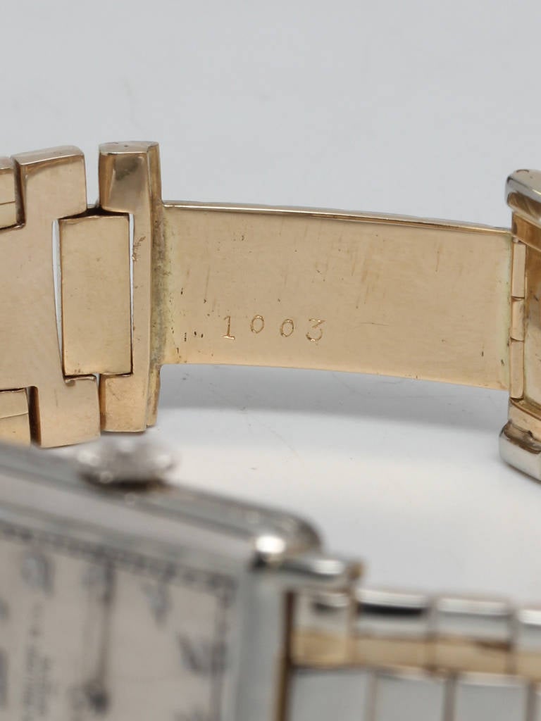 Patek Philippe White Gold Square Hinged Wristwatch with Bracelet circa 1930s 1