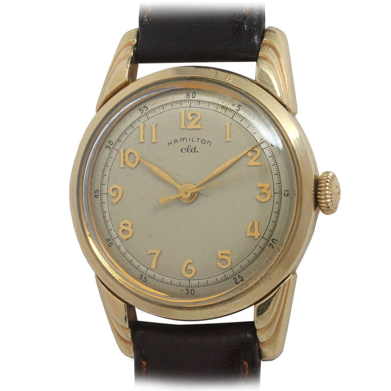 Hamilton Yellow Gold-Filled CLD Model Wristwatch circa 1950