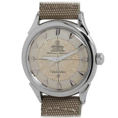 Retro Omega Stainless Steel Constellation Wristwatch circa 1956