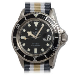 Tudor Stainless Steel Snowflake Submariner Wristwatch Ref 9411/0
