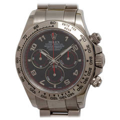 Rolex White Gold Daytona Chronograph Wristwatch Ref 116509