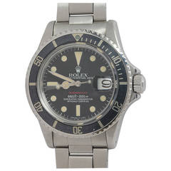 Rolex Stainless Steel Red Submariner Wristwatch Ref 1680 circa 1973