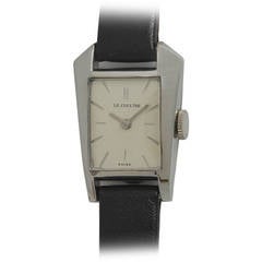 Le Coultre Lady's White Gold-Filled Trapezoidal Wristwatch circa 1960s