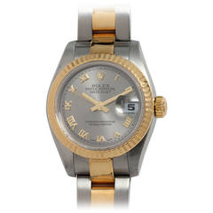 Rolex Lady's Stainless Steel and Yellow Gold Datejust Wristwatch circa 2005