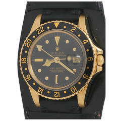 Rolex Yellow Gold GMT-Master Wristwatch Ref 1675 circa 1973