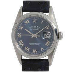 Rolex Stainless Steel Datejust Wristwatch Ref 16200 circa 1998
