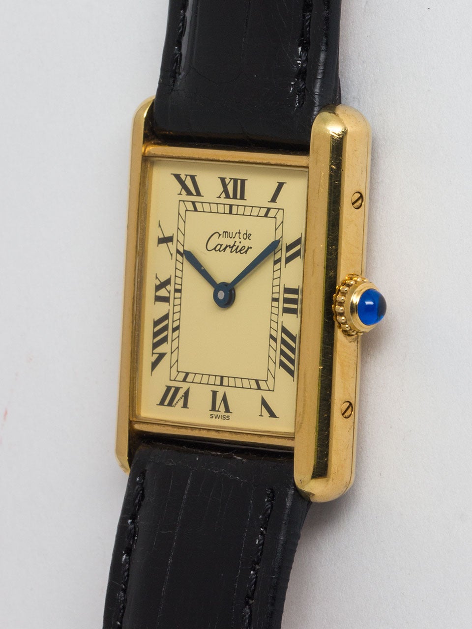 cartier vermeil tank quartz argent 925 plaque org 20m price