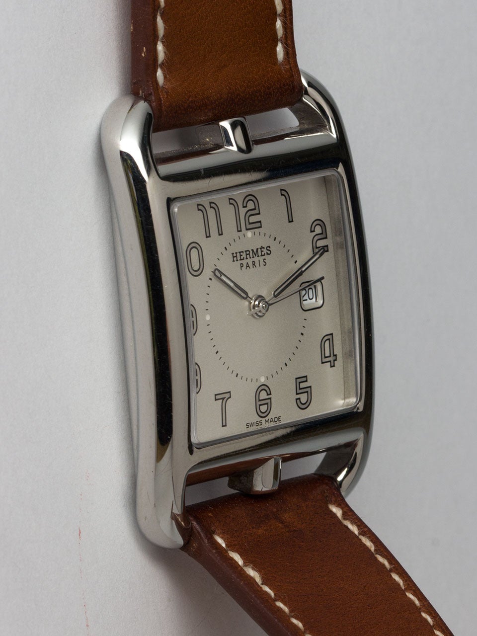 Hermes Stainless Steel Cape Cod Wristwatch