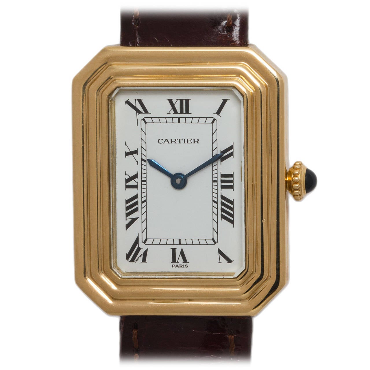 Cartier Yellow Gold Cristallor Tank Wristwatch