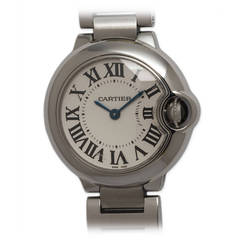 Cartier Lady's Stainless Steel Ballon Blue Quartz Wristwatch