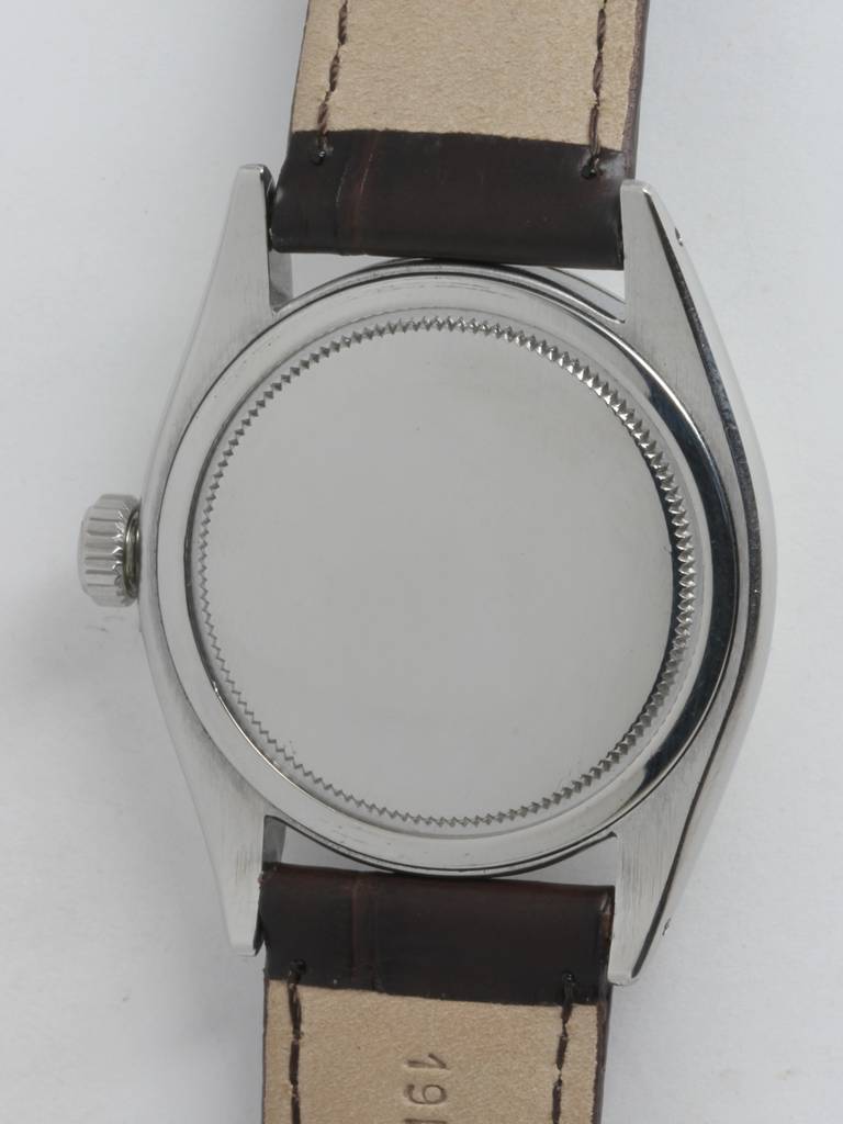 Rolex Stainless Steel Oyster Wriswatch Ref 6422 circa 1955 In Excellent Condition In West Hollywood, CA