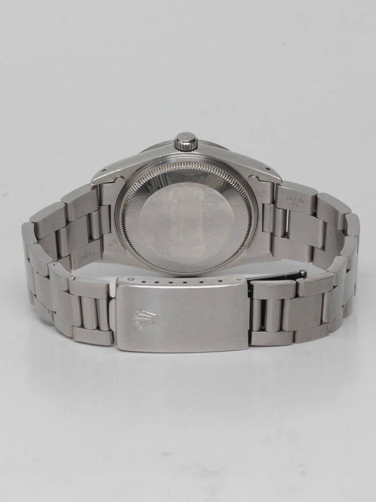 Women's or Men's Rolex Stainless Steel Airking Wristwatch Ref 14000 circa 1990