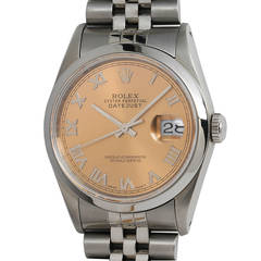 Rolex Stainless Steel Datejust Wristwatch Ref 16200 circa 1991